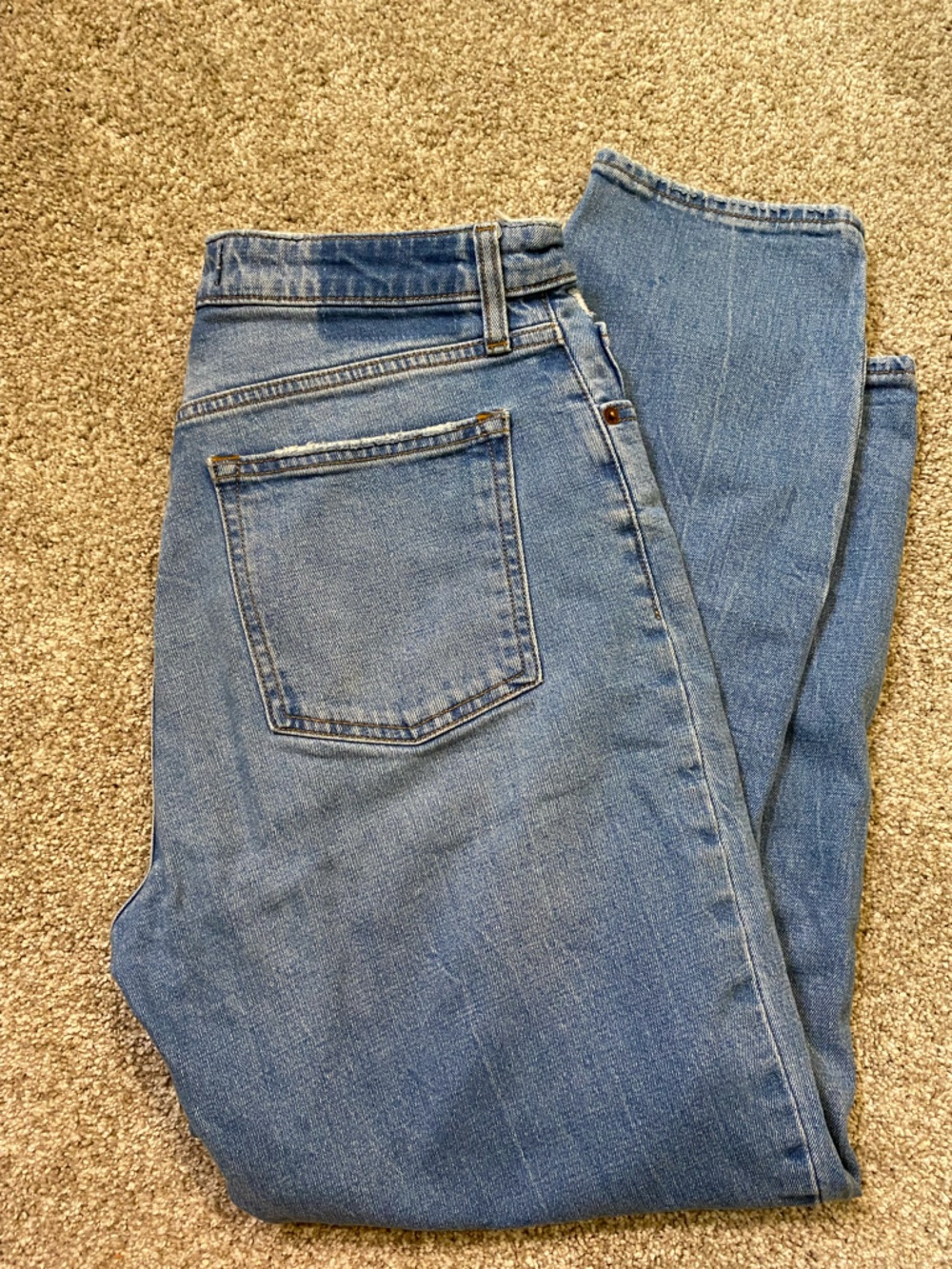Abercrombie & Fitch Light Blue Curve Love The Mom High Waisted Women's Jeans